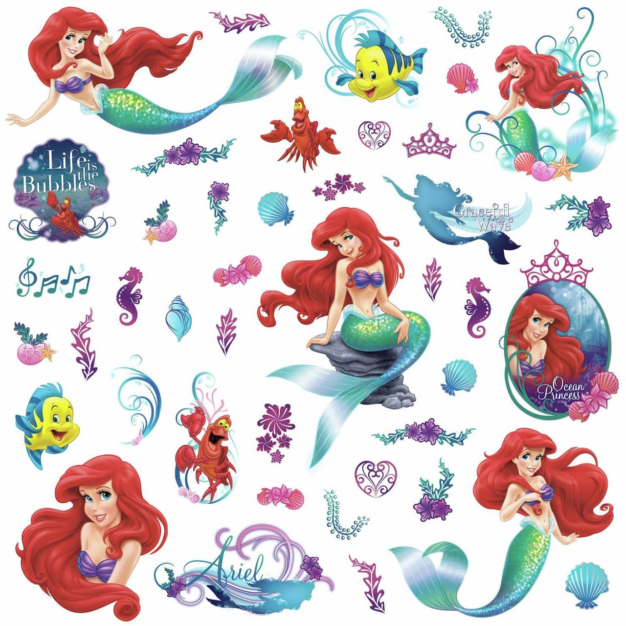 RoomMates The Little Mermaid Peel & Stick Wall Decals